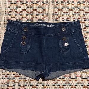 Express Women's dark wash High Waist Shorts